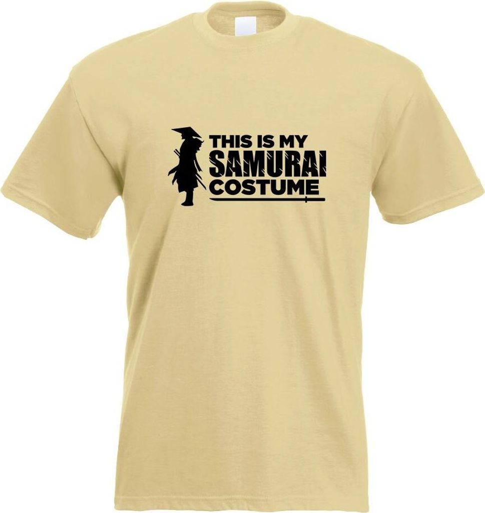 Kiwistar - T-Shirt - Khaki - This is My Samurai Costume Motiv Bedruckt Funshirt Design Print - mit Motiv Bedruckt - Funshirt Design - Sport - Freiz...