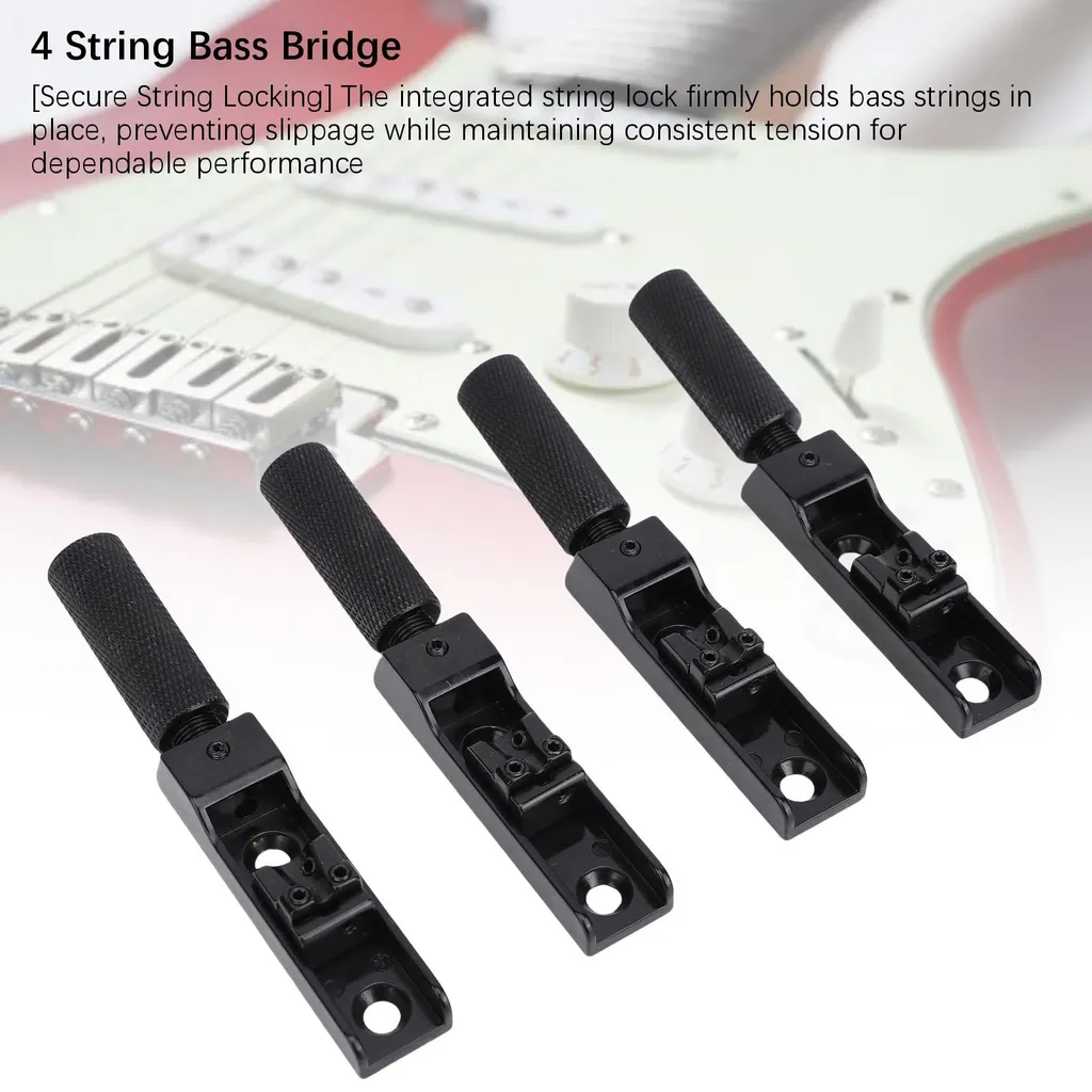 Accastillage basse headless 4 cordes avec pontets split réglables - 18