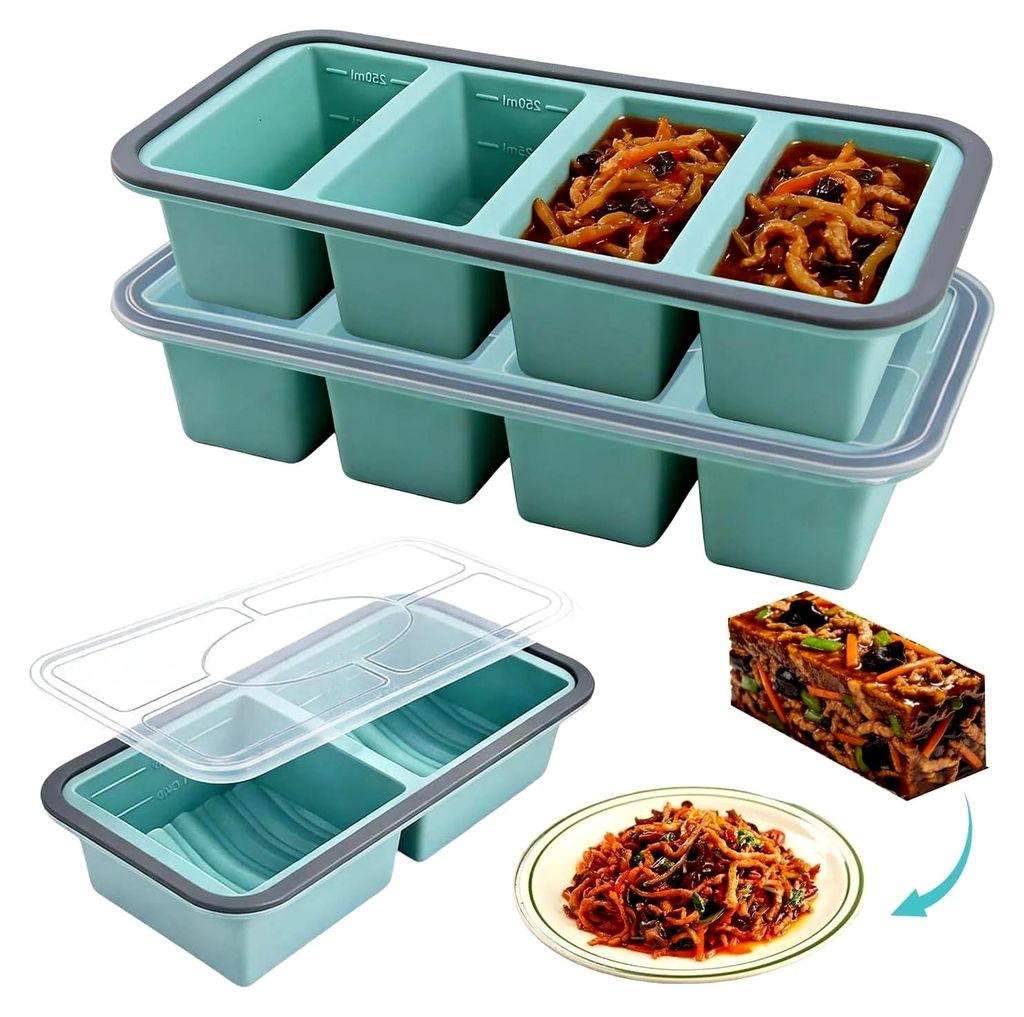 3 Stück Souper Cubes Set Silikon Gefrierform, 250ml & 500ml Produktbild 