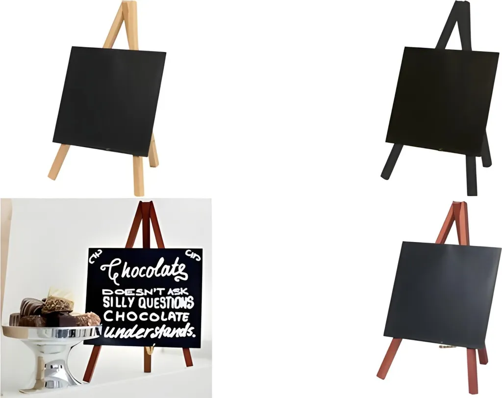 Ardoise menu pour restaurant Securit MINI chevalet hêtre naturel - 7