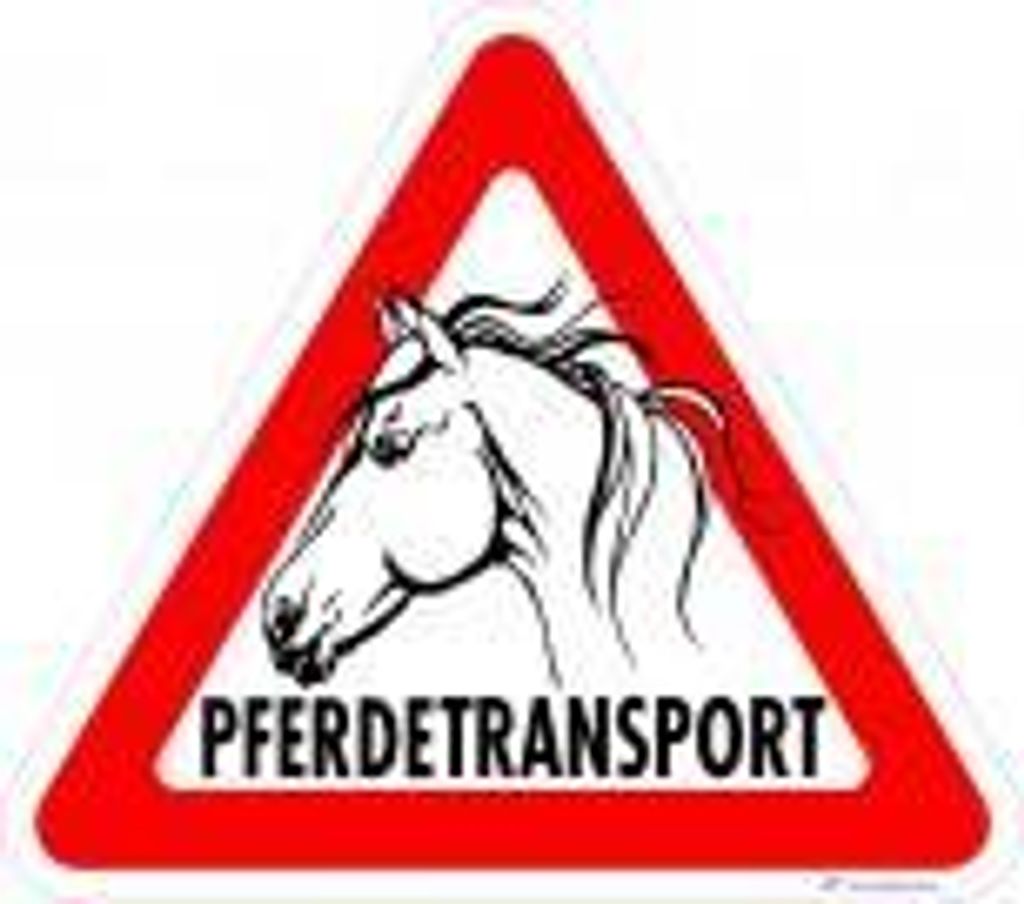 Warnschild - Pferdetransport - 308589 - Gr. ca. 32 x 28 cm Produktbild 