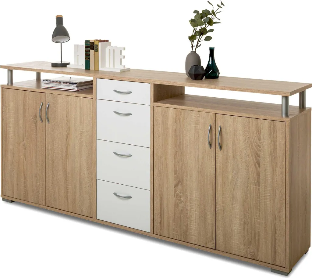 Optimisez votre Espace avec le Buffet Maximo Chêne Sonoma 4 Portes