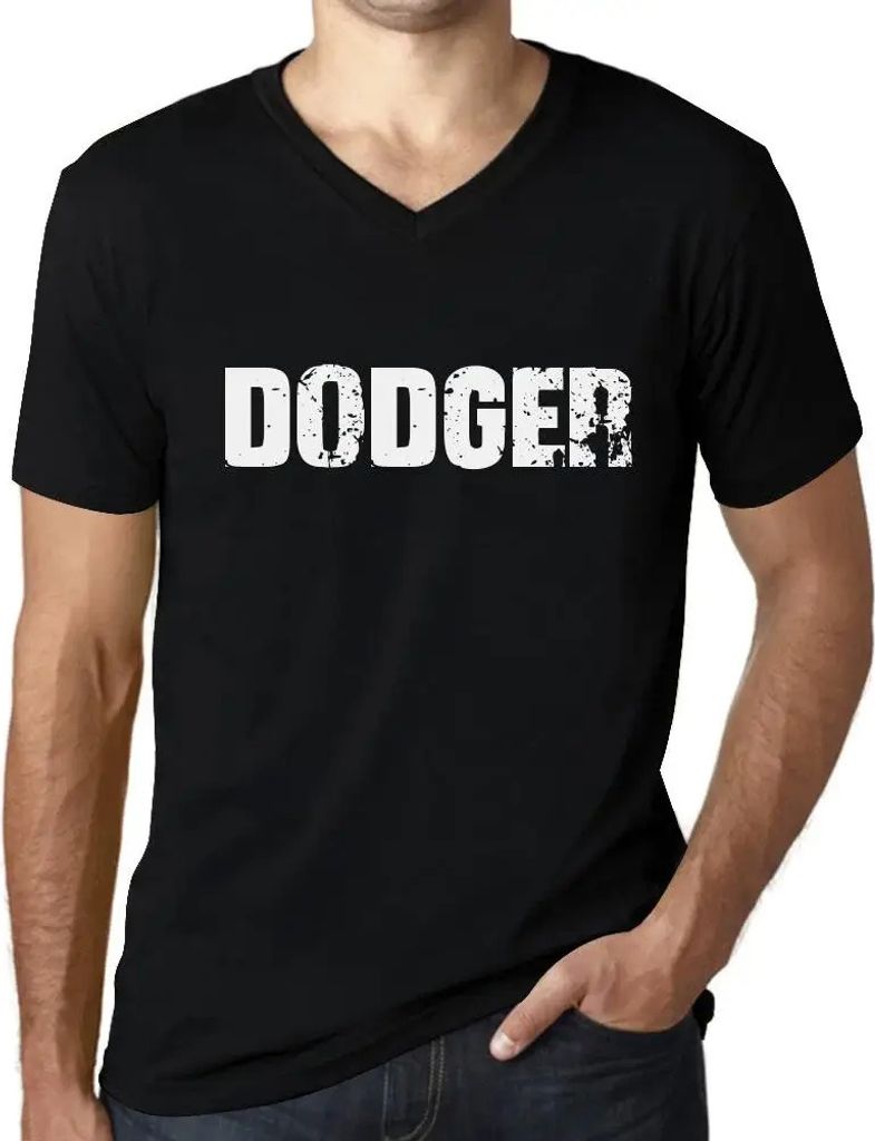 Herren Grafik T-Shirt V-Ausschnitt Dodger Öko-Verantwortlich Vintage Jahrgang Kurzarm Lustige Druck Geburtstag Geschenk Mann