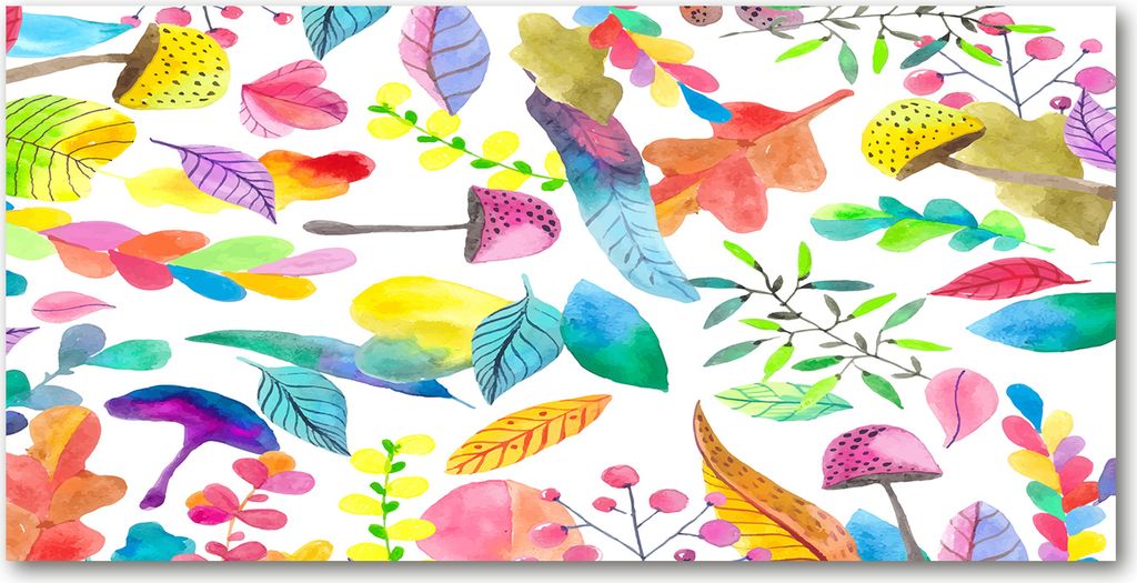 Tulup Leinwandbild -100x50 cm - Wandkunst - Drucke auf Leinwand - Leinwanddruck - Blumen & Pflanzen - Mehrfarbig - Blumenmuster