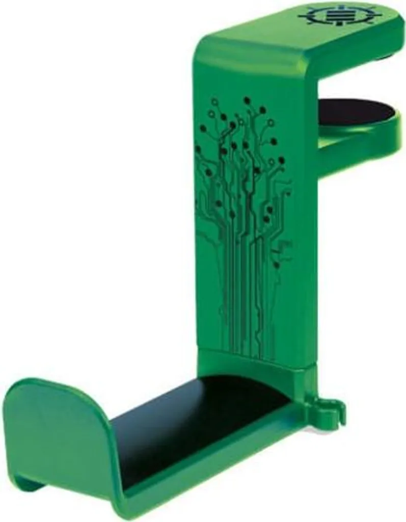Support Casque Gaming ENHANCE - Support de Bureau avec Clip Vert Fluo