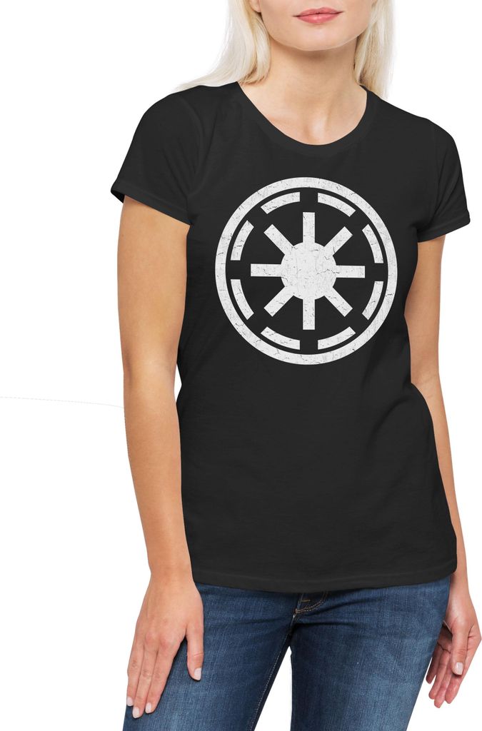 Urban Backwoods Galactic Republic Logo II, Damen T-Shirt, Farbe: Schwarz, Größe: 3XL