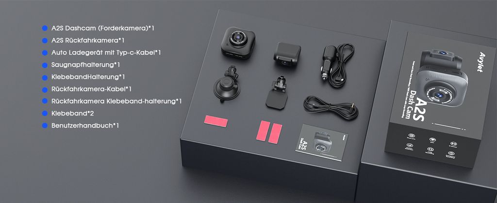 Přístrojová kamera do auta s přední zadní kamerou 4K/1080P, Obrázek produktu 10