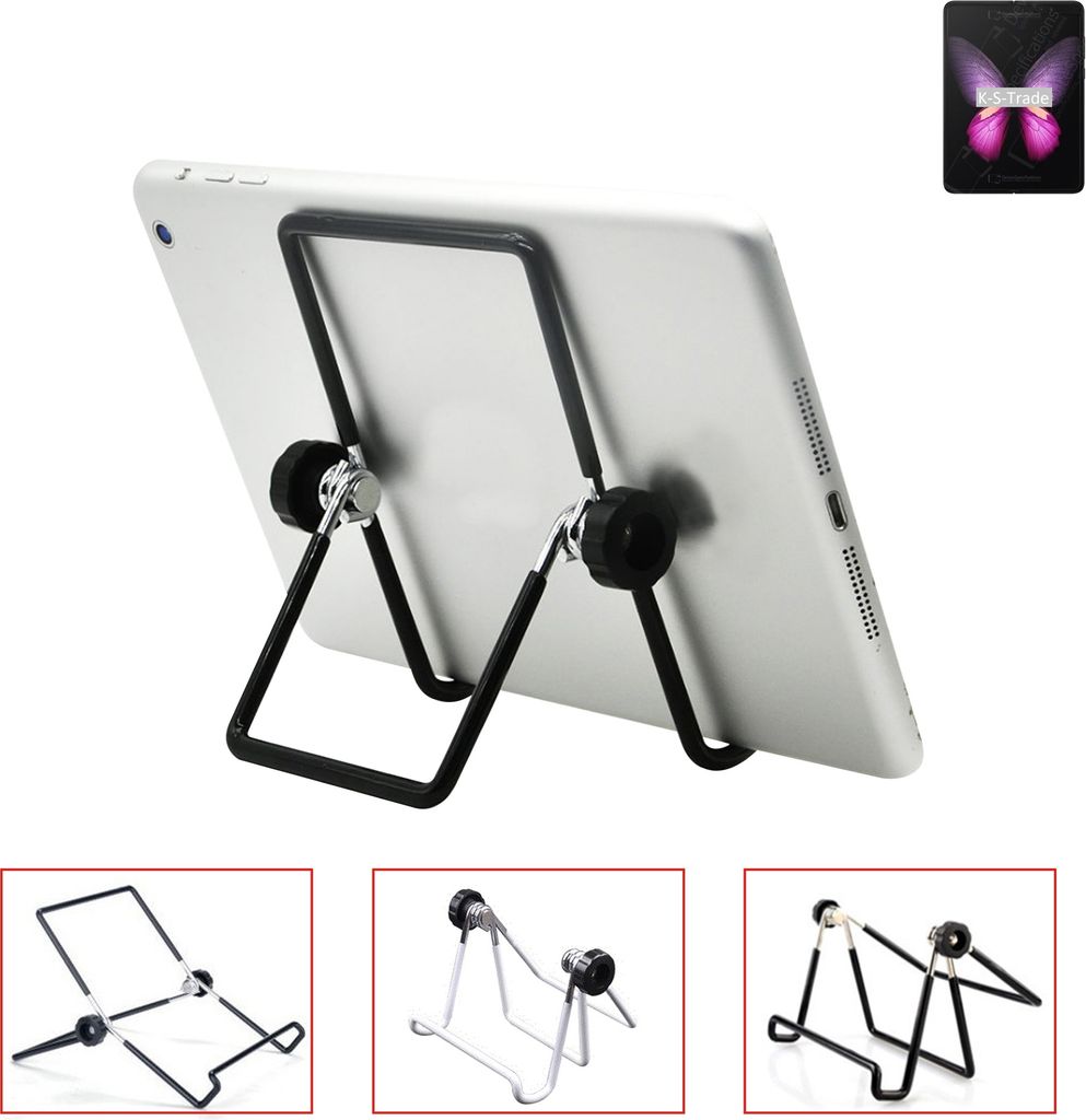 K-S-Trade Tablet-Ständer Tablet-Halterung Tablet-Aufsteller kompatibel mit Samsung W20 5G faltbarer Tischständer Tablet Halterung