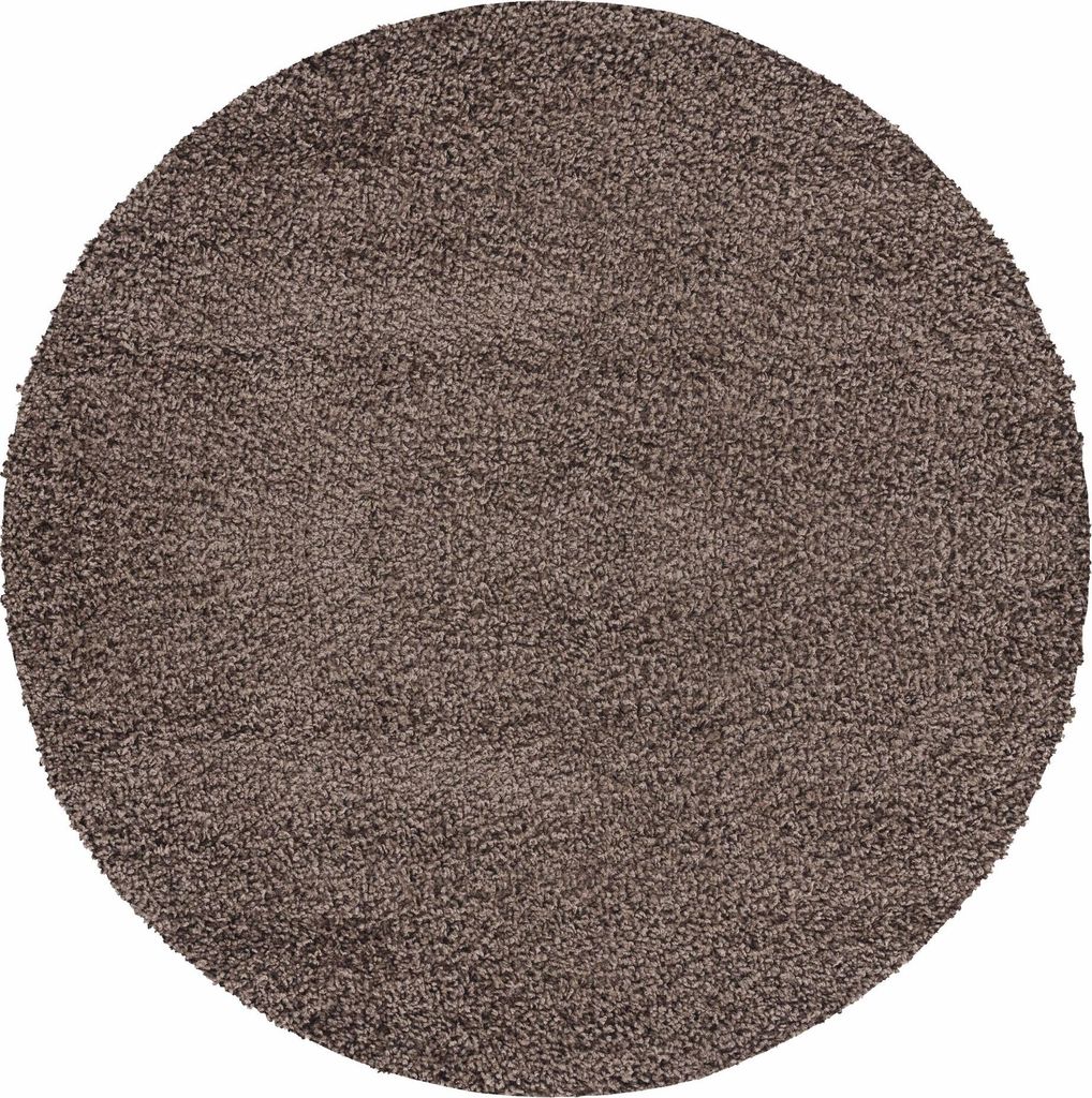 Carpetsale24 Hochflor Teppich Uni Einfarbig Modern Shaggy Teppich Wohnzimmer Flauschig Weich Preishammer, Grösse: 120 cm Rund