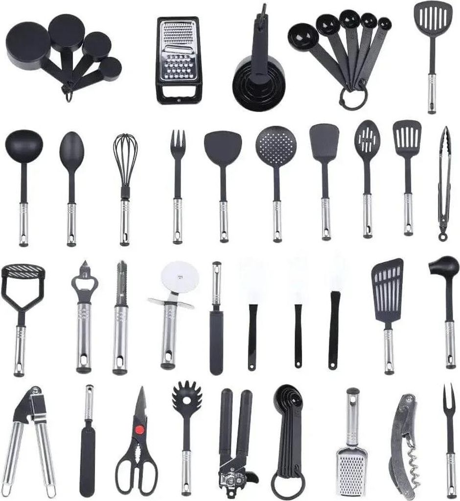 Set di utensili da cucina, 40 pezzi, manici resistenti al Immagine del prodotto 