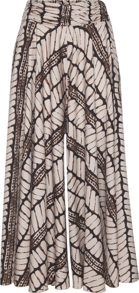 LASCANA Hosenrock beige-braun bedruckt Größe 34