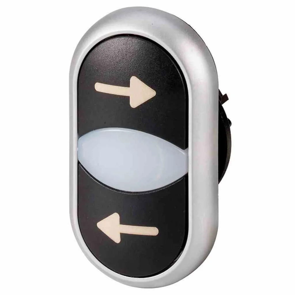 Bouton double M22-DDL-S-X226/X26 105227 avec Marquage et Voyant Intégré