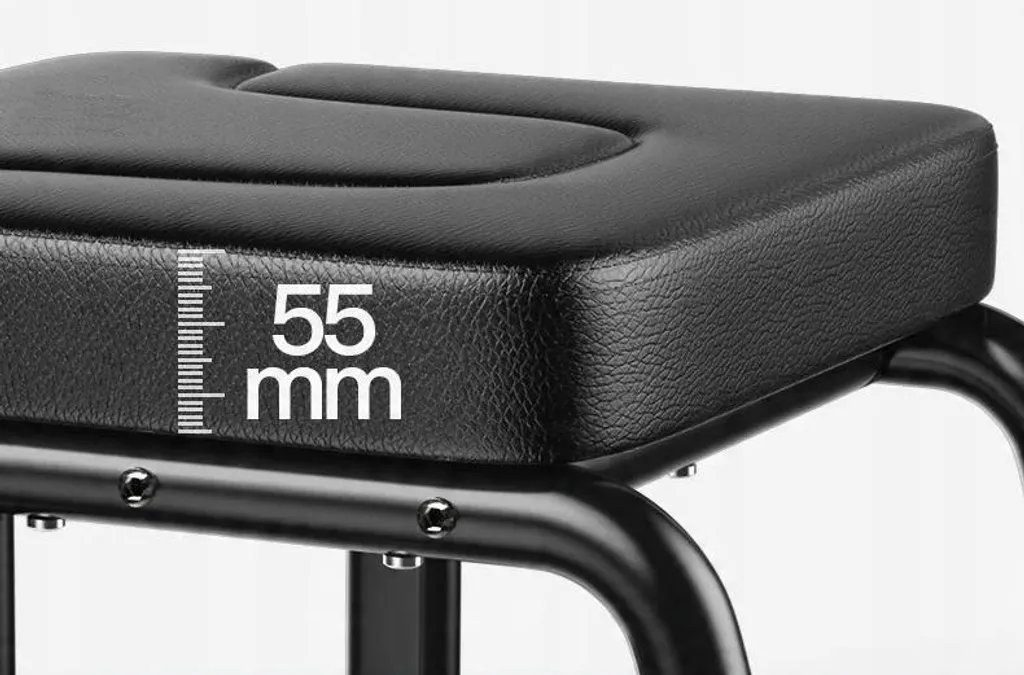Table d'inversion ergonomique noire avec dossier rembourré et pliable