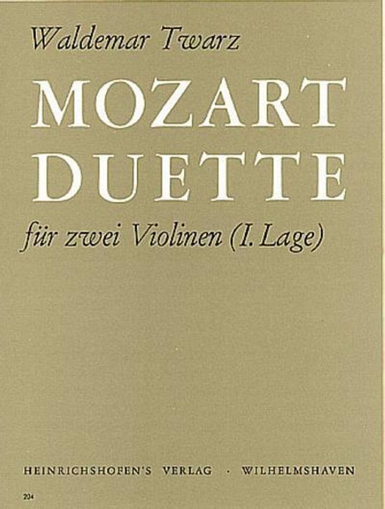 Mozart-Duette, für 2 Violinen, Spielpartitur
