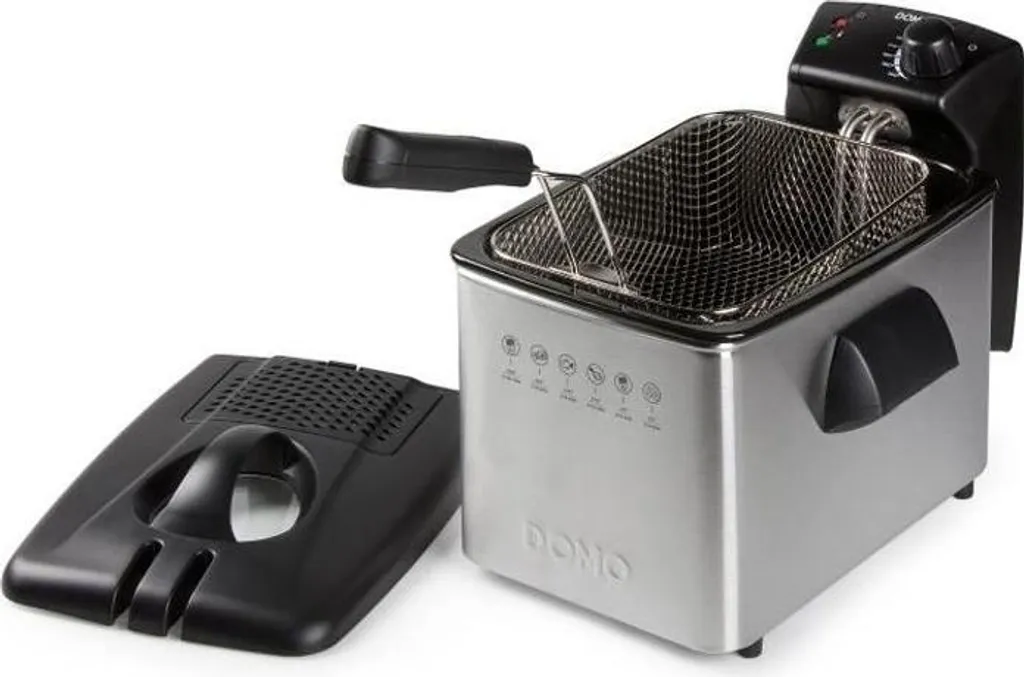 Friggitrice DOMO, 4 L, 3000 W, temperatura variabile, grande capacità