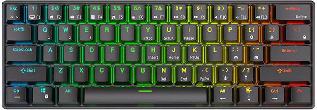 Royal Kludge Rk61 Rgb Mechanical Keyboard, Brown Switch Image du produit 