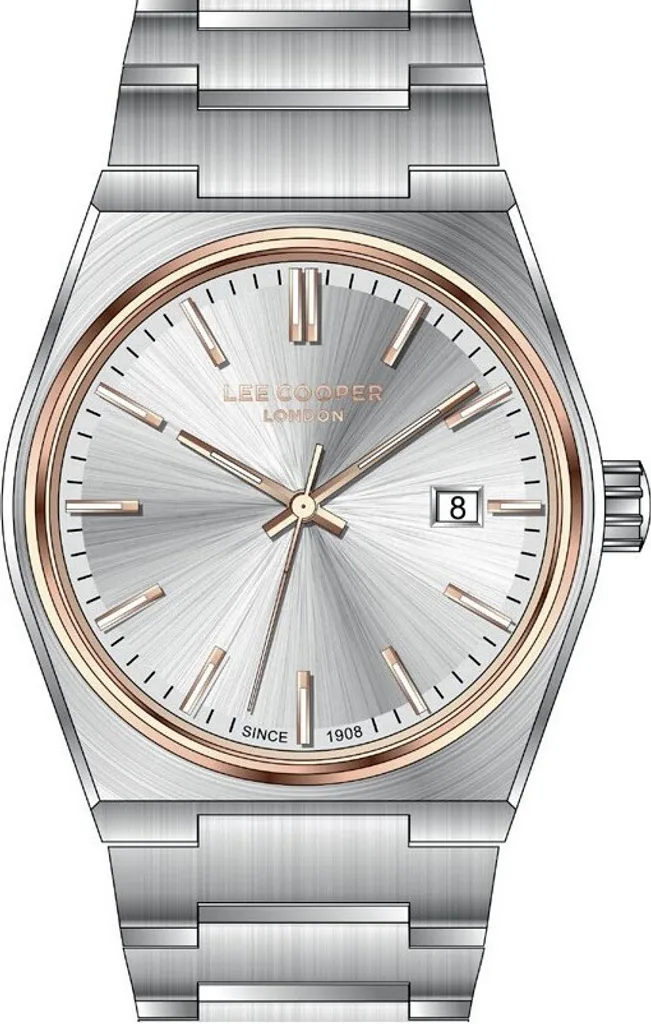 Montre Bracelet Homme Lee Cooper Stanley LC08196.530 en Métal Argenté