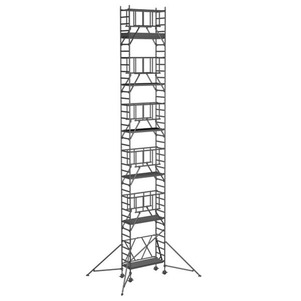 ZARGES Compactmaster S-PLUS 1T - Klappgerüst Arbeitshöhe 12,40 m 53101