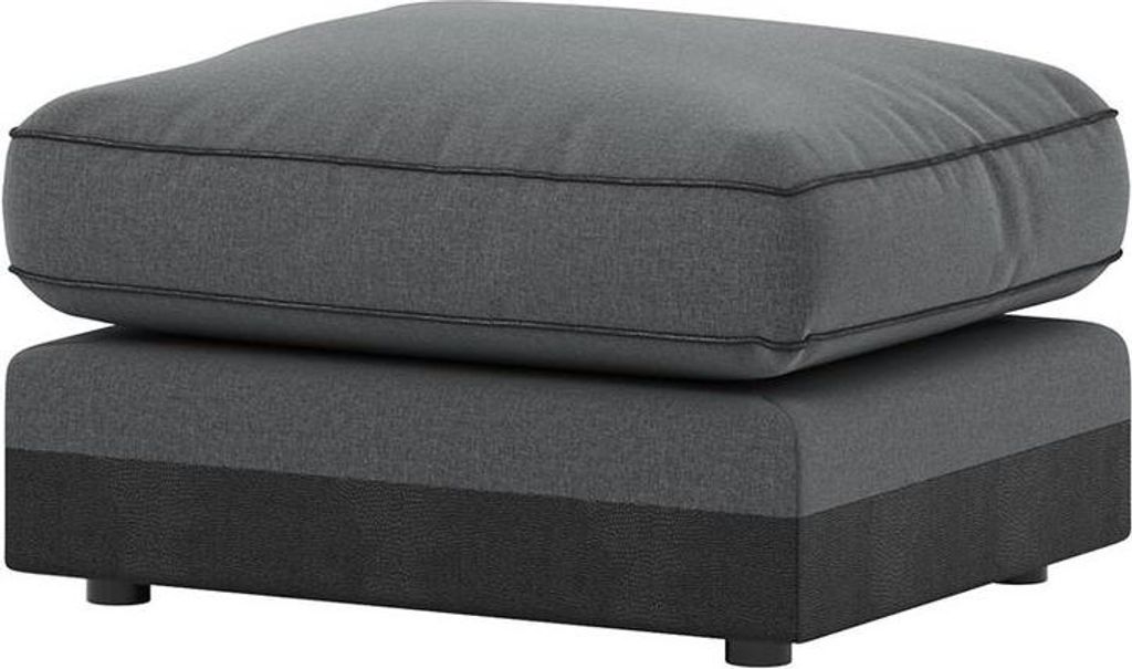 Polsterhocker Dillon-Malmo 95/Snake black-Polyesterfasern + Schaumstoff