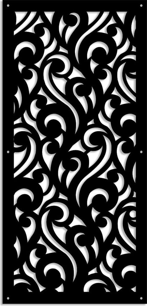 CURL – Perforiertes PVC–Panel – Sonnenschutz 50x150 cm schwarz