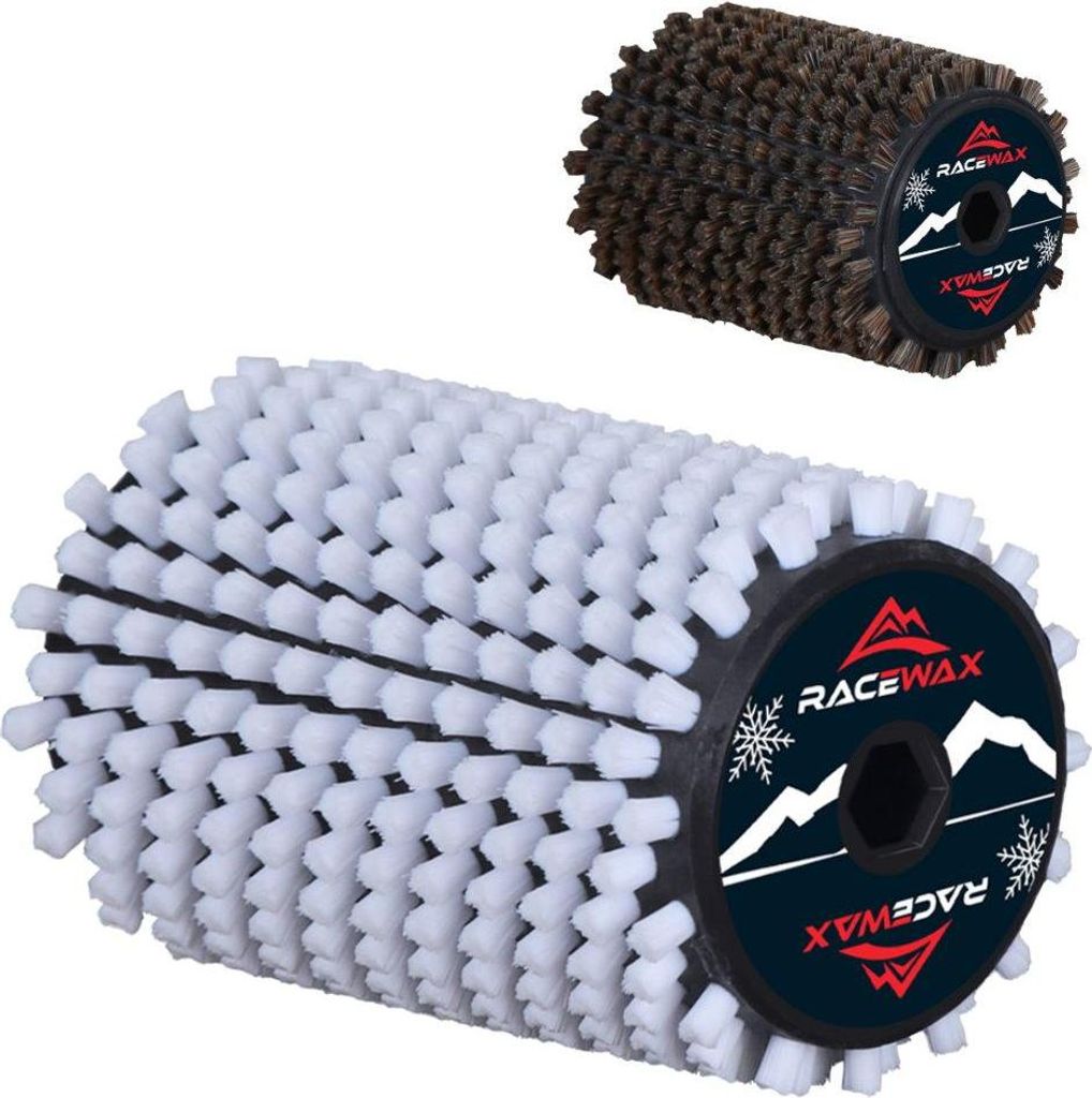 RaceWax Roto Bürste Nylon Rosshaar Set Rotorbürste 100mm Rotobürste Belagbürste