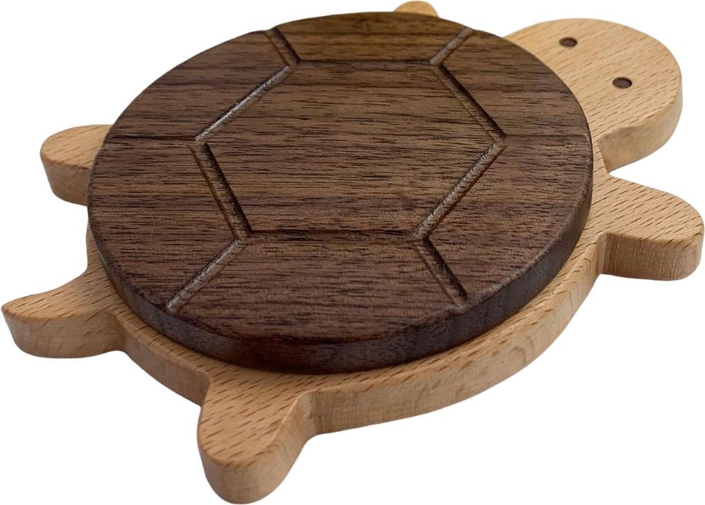 Untersetzer aus Holz mit Schildkröten-Motiv, hitzebeständig, Tischset für Getränke, verbrühungshemmende Topfunterlage, wiederverwendbare Tisch...