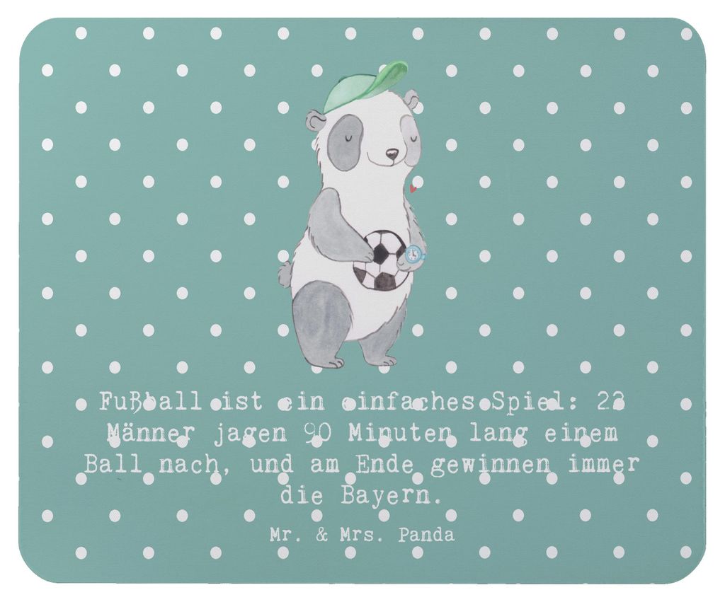 Mr. & Mrs. Panda Mouse Pad Fußball Bayern - Meeresbrise - Geschenk, pc mauspad, Sportler Geschenke, Sieg, Ballberührung, Fußballfans, Ball, Schu...
