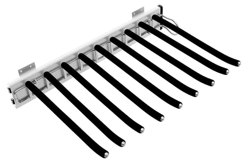 Hosenauszug Hosenhalter ausziehbarer Hosenbügel Hosenauszug mit rutschfeste Beflockung 14-16kg Tragfähigkeit für Kleiderschrank 9 Stangen (Links...