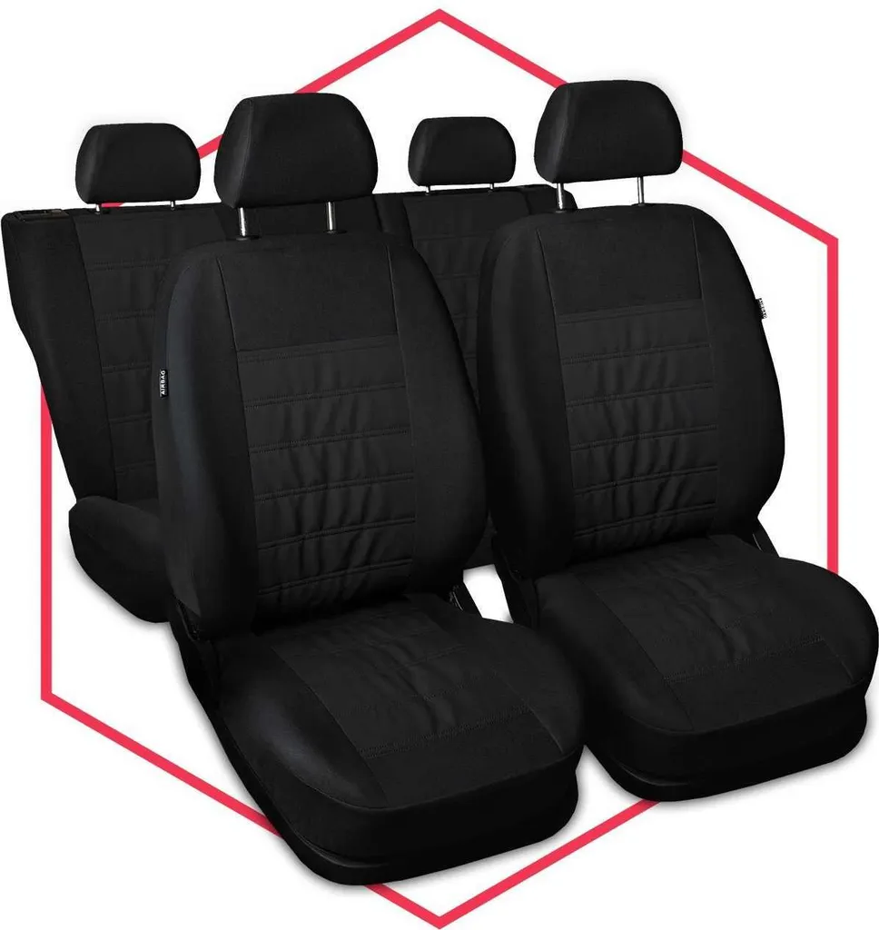 Coprisedili Auto Universali Neri per Honda City - Protezione Premium Pad - 11