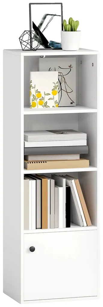 Étagère blanche moderne 5 niveaux design ouvert pour déco contemporaine