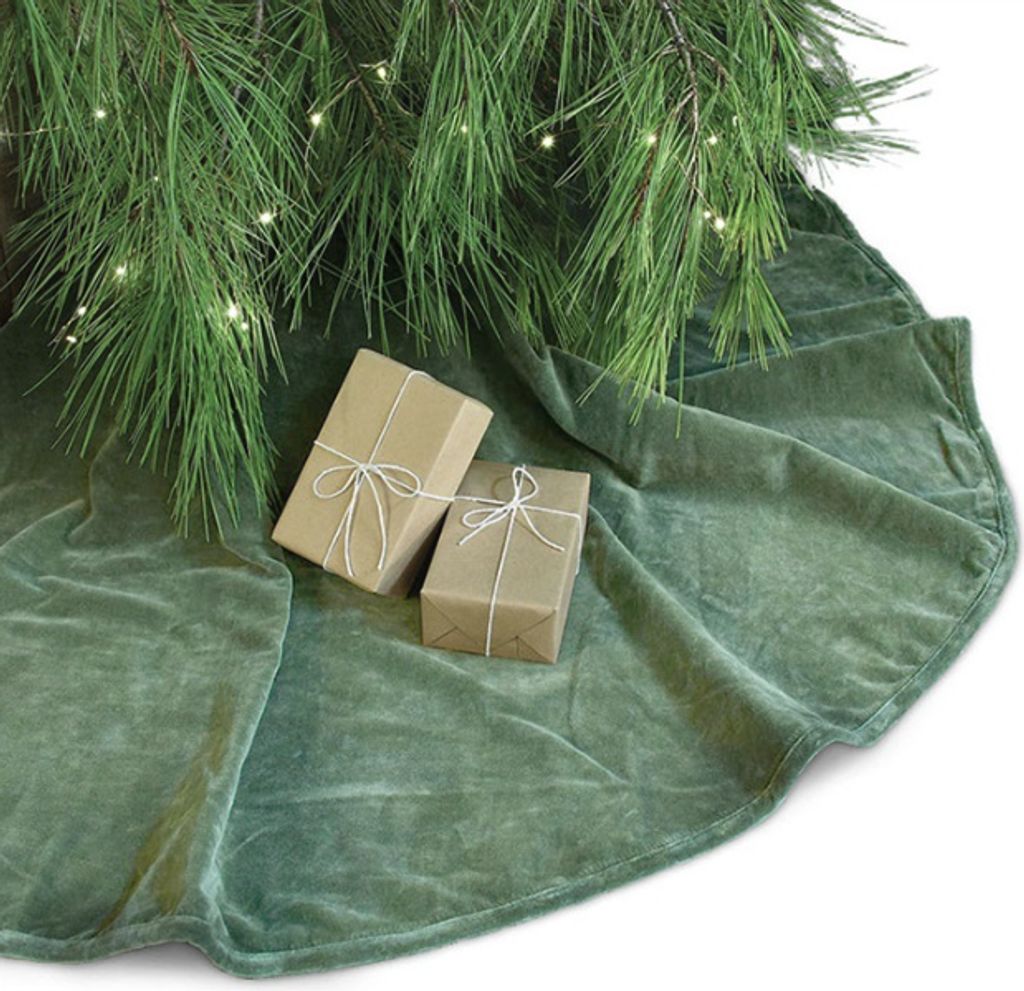 Unique Living | Baumrock Kelsey 120Øcm ölgrün | Weihnachtsbaumtuch