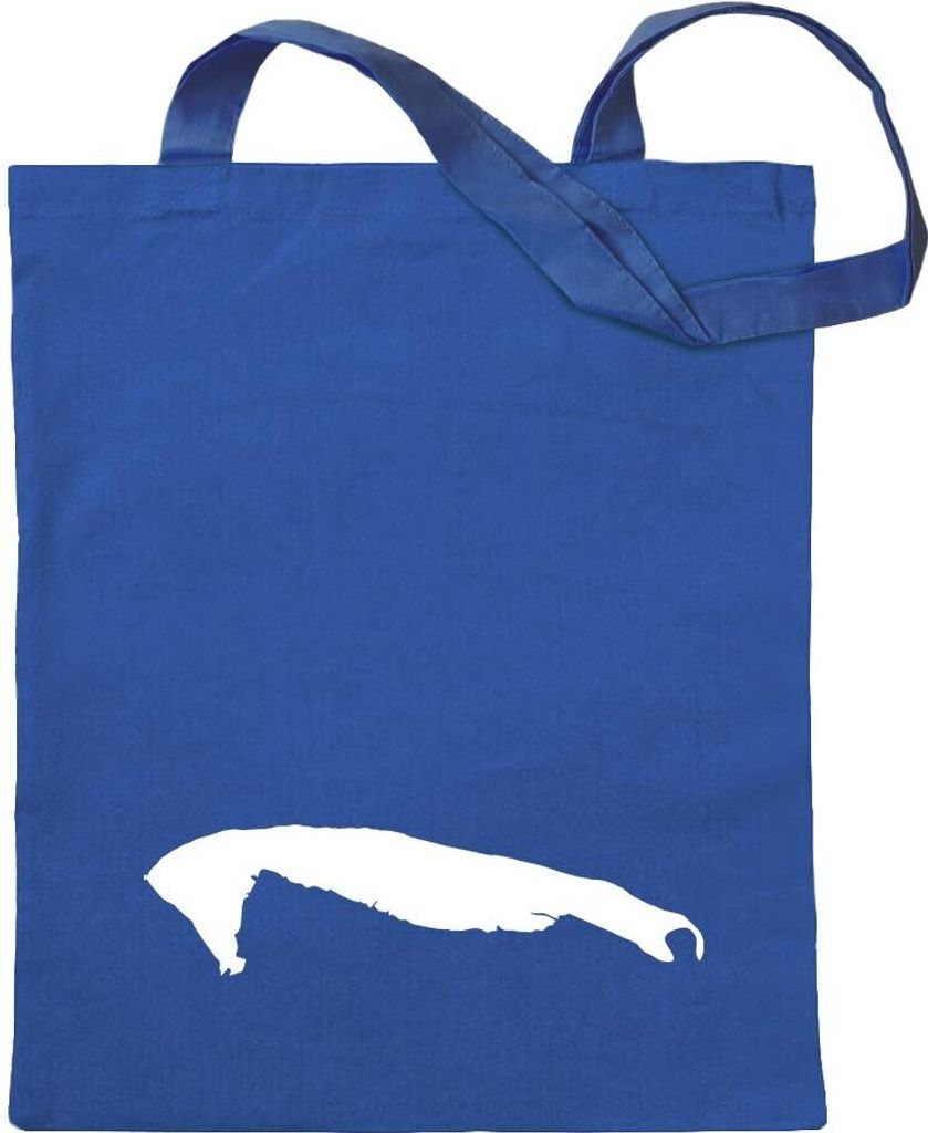 Kiwistar - Baumwolltasche - royalblau - Wangerooge - Deutschland - Insel - Tragetasche Stoffbeutel Umhängetasche langer Henkel
