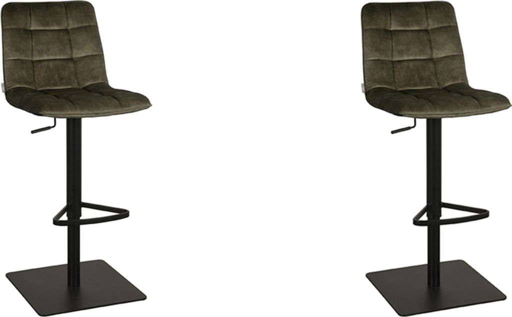 LABEL51 Barhocker Juul - Hunter - Velours - 56x45x88 cm