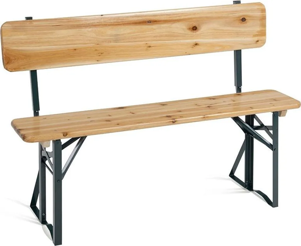 Banc de jardin 119 cm pour terrasse et balcon, détente en bois naturel