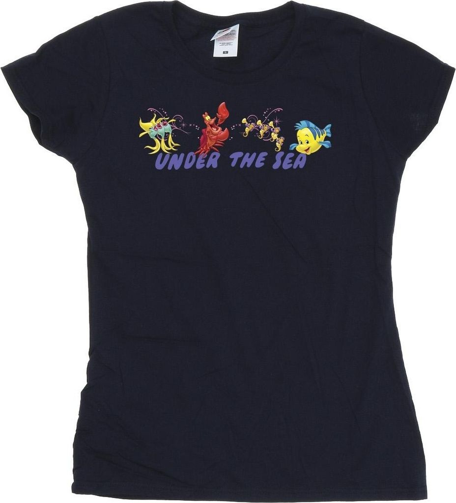 Disney - "The Little Mermaid Under The Sea" T-Shirt für Damen BI26455 (XL) (Marineblau)