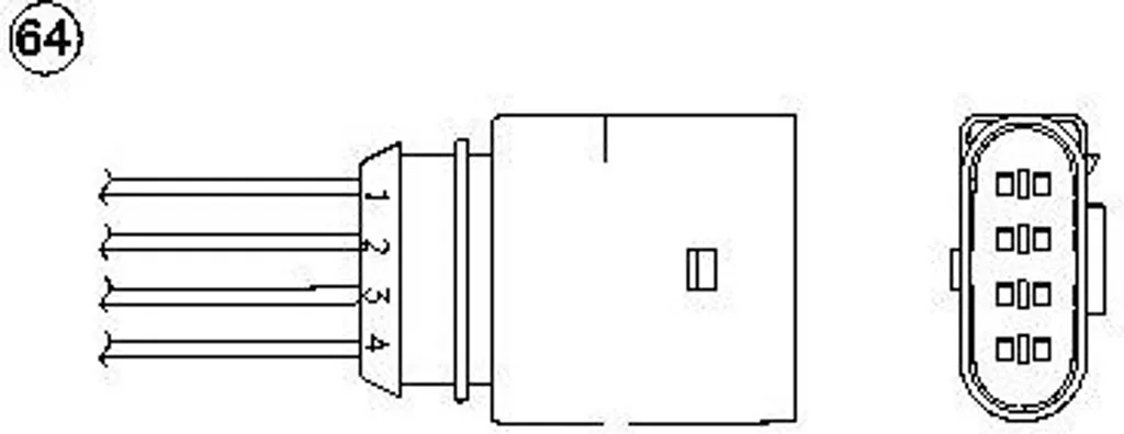 Sonde lambda NGK 1886 avec connecteur OE 036906262M pour moteur Lupo