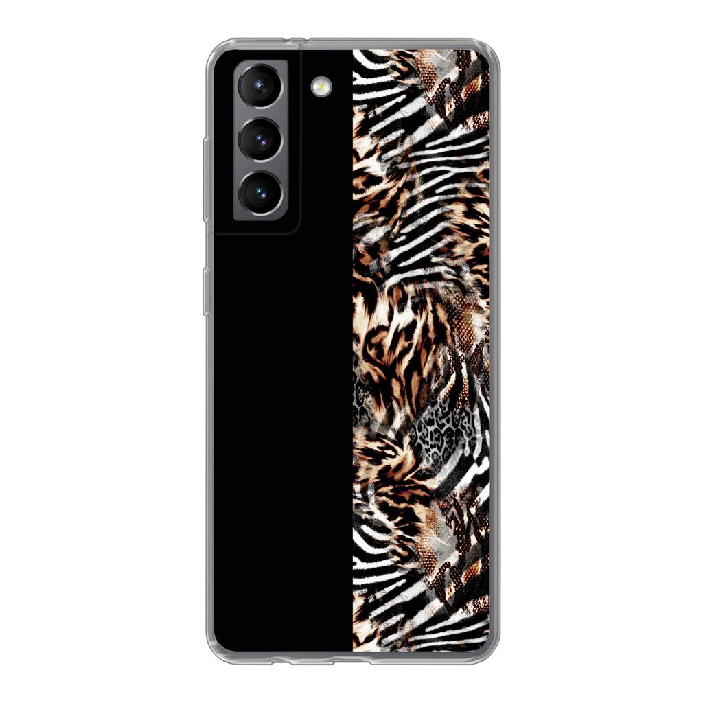 MuchoWow Handyhülle Schutzhülle Hülle für Samsung Galaxy S21 Mantel - Design - Tiere Silikon Softcase Handy Hülle - Softcase