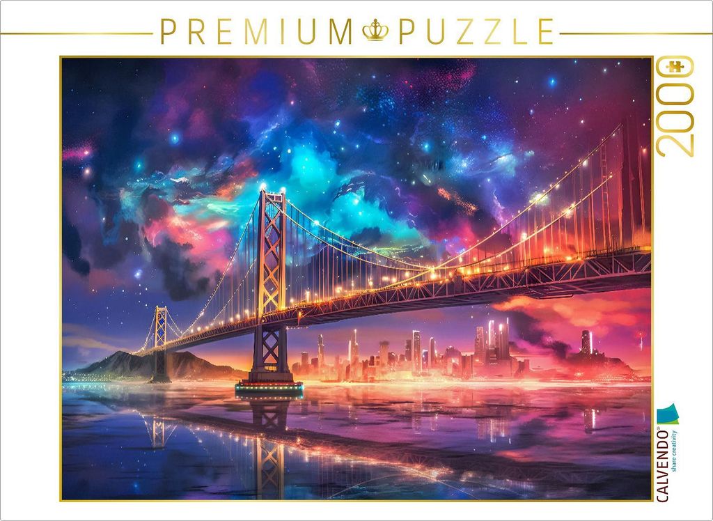 CALVENDO Puzzle Golden Gate Bridge, San Franzisco | 2000 Teile Lege-Größe 90x67cm Foto-Puzzle für glückliche Stunden