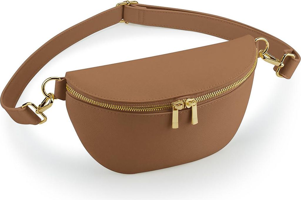 BagBase BG766 | Boutique Waist Bag Bauchtasche - Farbe: Tan - Größe: 24 x 14 x 6 cm