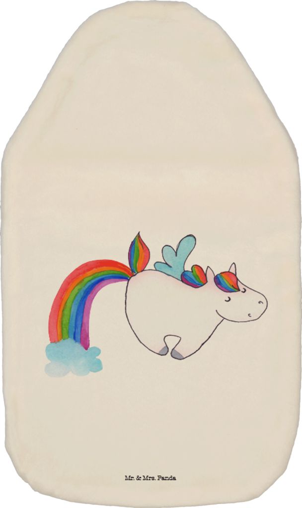 Mr. & Mrs. Panda Wärmflasche Einhorn Fliegendes Pferd - Weiß - Geschenk, Spielen, Realität, Bettflasche, Unicorn, naturkautschuk, Wärmflaschen,...