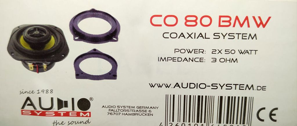 Audio System CO80 BMW - Lautsprecher für alle E und F BMW Modelle