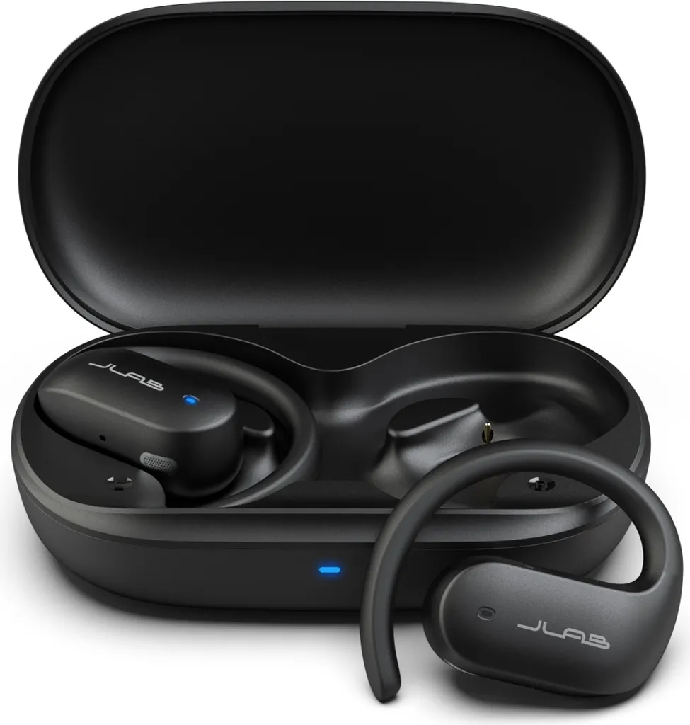 JLab JBuds Open Sport TWS Noir Écouteurs avec Micro et 30h d'Autonomie