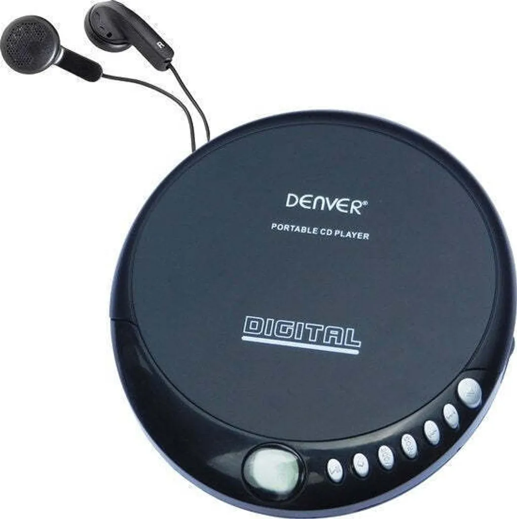 Denver DM-24 Lecteur CD portable avec écouteurs stéréo et écran LCD gris - 2