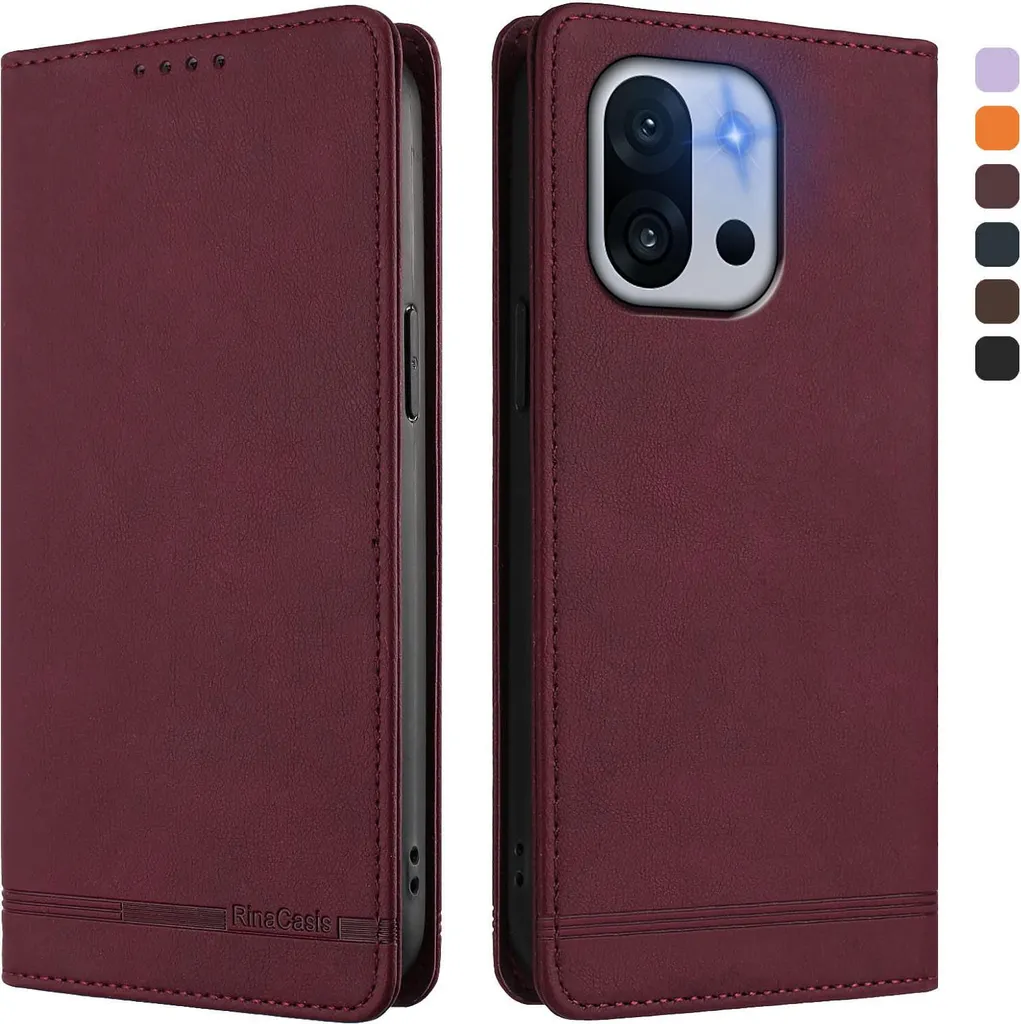 Viaggia Leggero: Custodia Rosso per OnePlus 13T in Cuoio Sintetico