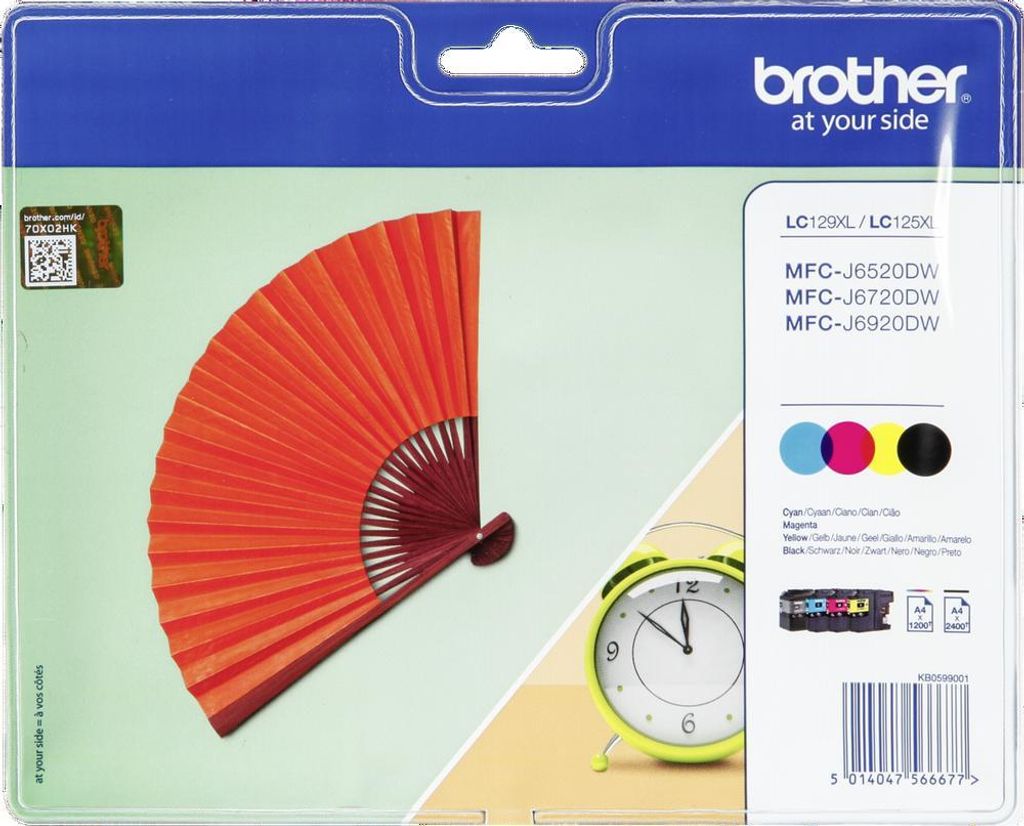 Brother LC-129 / LC-125 XL Value Pack BK/C/M/Y Image du produit 