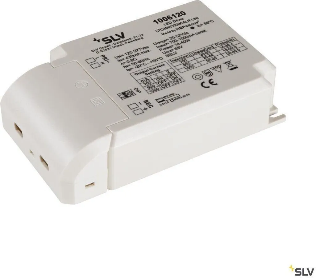 Driver LED 40W commutable 700/900/1000mA - Protection contre surtension