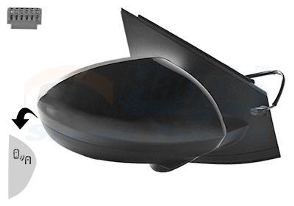 VAN WEZEL 1510818 Außenspiegel Seitenspiegel Rechts für DACIA Sandero III (BJI) Jogger I MPV Konvex Beheizt