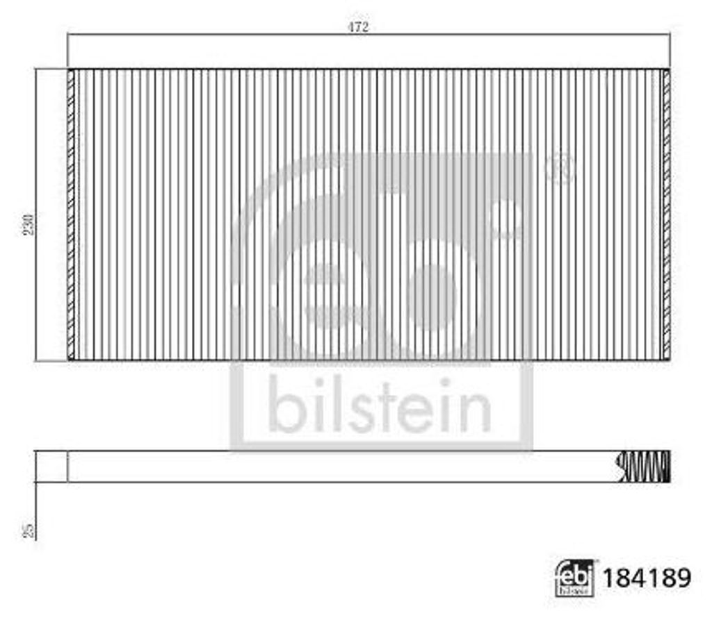 FEBI BILSTEIN 184189 Innenraumfilter Pollenfilter passend für MERCEDES-BENZ Citaro (O 530)