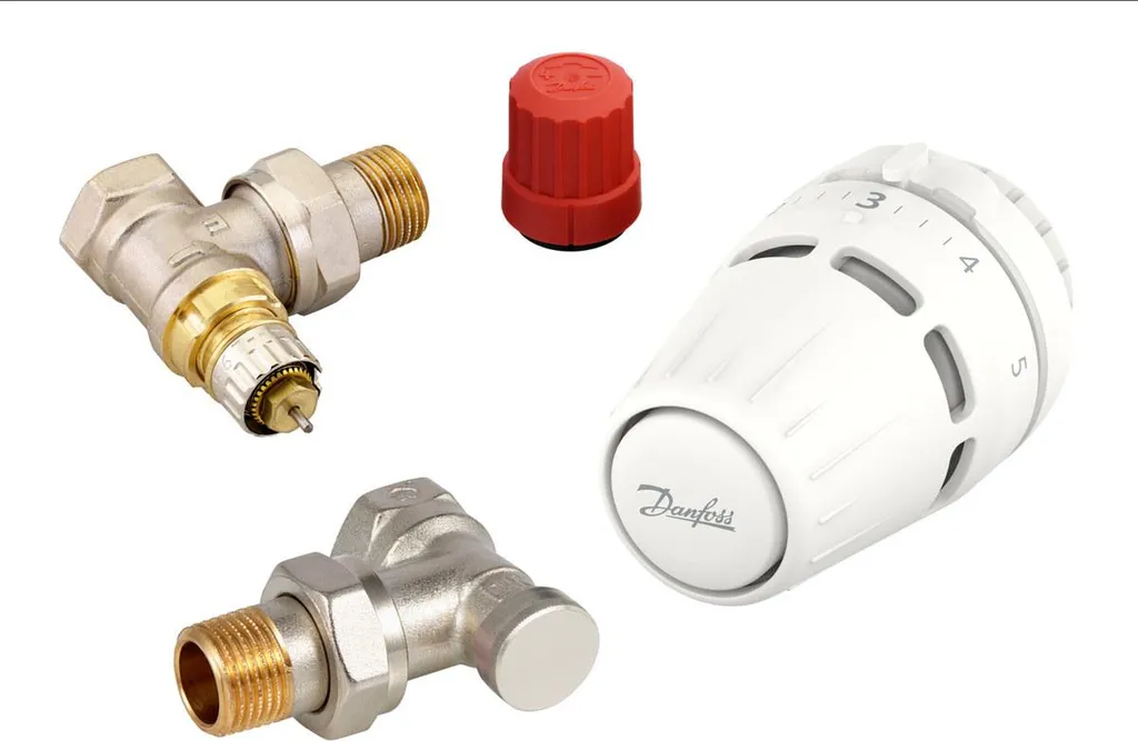 Set de robinetterie radiateur Danfoss Regus RA 15 pour chauffage eau