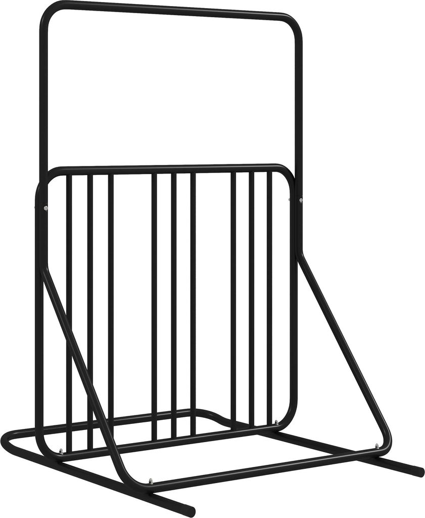 Fahrradständer Radständer mit Griff beidseitig für bis zu 4 Fahrräder wetterfest aus Stahl Schwarz 102x92x130cm,